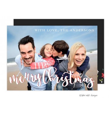 Christmas Digital Photo Cards, Free Script Overlay, Take Note Designs